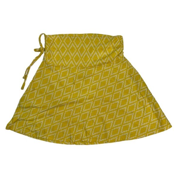 Patagonia Dresses & Skirts - Patagonia skirt women's M yellow white patterned a line knit